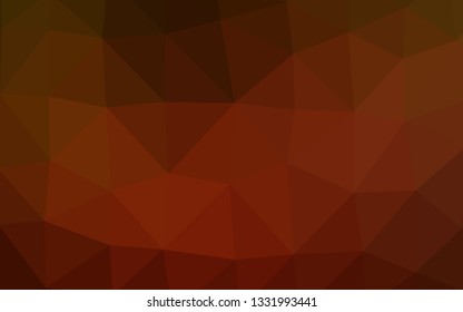 Dark Orange vector blurry triangle pattern. Brand new colorful illustration in with gradient. Template for your brand book.
