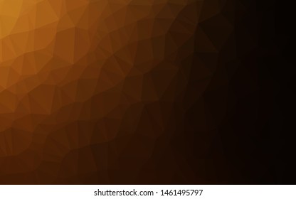 Dark Orange vector blurry triangle pattern. A vague abstract illustration with gradient. Template for a cell phone background.