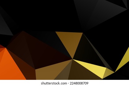 Dark Orange vector blurry triangle template. Colorful illustration in Origami style with gradient.  Textured pattern for background.