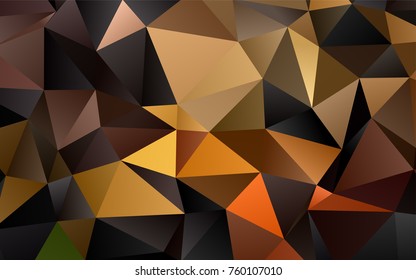 Dark Orange vector blurry triangle background. Modern geometrical abstract illustration with gradient. Triangular pattern for your business design.