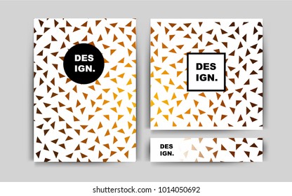Dark Orange vector brochure for ui, ux design. Glitter abstract design concept with text box. Completely new template for your brand book.
