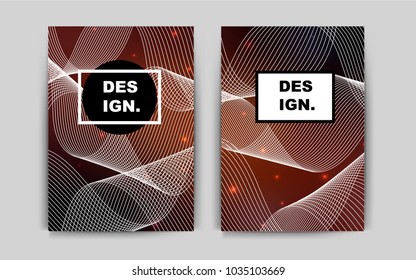 Dark Orange vector brochure for ui, ux design. Booklet with textbox on colorful abstract background. Pattern can be used as a template for calendars.