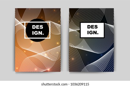 Dark Orange vector brochure for ui, ux design. Glitter abstract design concept with text box. Pattern for beautiful business cards, folders.