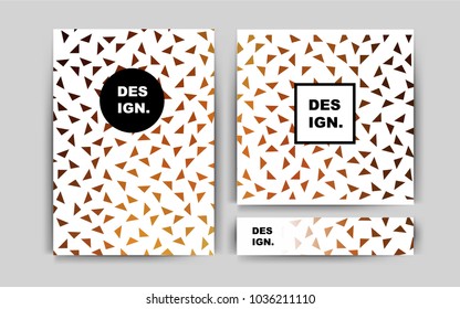 Dark Orange vector brochure for ui, ux design. Abstract booklet on colored background with gradient. The pattern can be used for any ad, booklets.