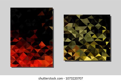 Dark Orange vector brochure for ui, ux design. Blurred decorative design in abstract style. Pattern can be used as a template for calendars.