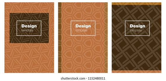 Dark Orange vector brochure for ui, ux design. Abstract booklet on colored background with gradient. Pattern for business books, journals.