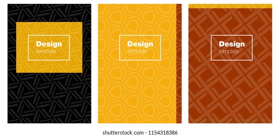 Dark Orange vector brochure for ui, ux design. Modern abstract design concept with colorful gradient. Pattern for leaflets, booklets.
