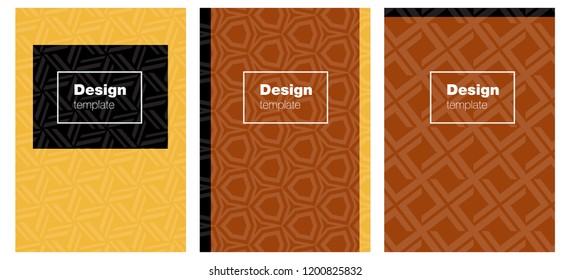 Dark Orange vector brochure for ui, ux design. Web interface on abstract background with colorful gradient. Pattern notebooks, journals.