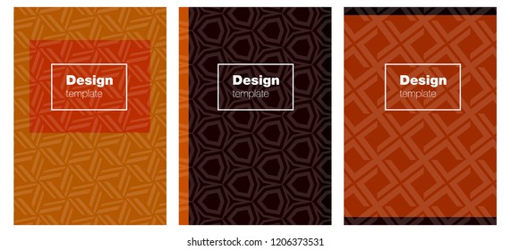 Dark Orange vector brochure for ui, ux design. Blurred decorative design in abstract style with textbox. Pattern for business books, journals.