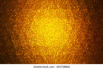 Dark Orange vector christmas polygon background. Low poly Illustration consisting of triangles with snowflakes. Texture background of New Year celebration.
