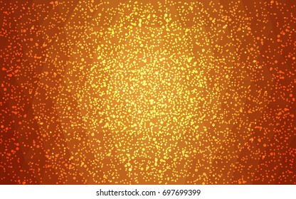 Dark Orange vector christmas postcard low polygon background. Illustration consisting of triangles. Abstract triangular polygonal origami or crystal design of New Year celebration.