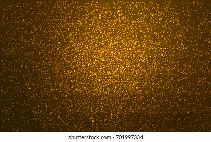 Dark Orange vector christmas postcard low polygon background. Illustration consisting of triangles. Abstract triangular polygonal origami or crystal design of New Year celebration.