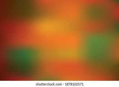 Fondo de borrosidad colorida vectorial oscuro naranja. Ilustración creativa en estilo de semitono con gradiente. Diseño inteligente para su trabajo.