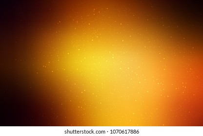 Dark Orange vector cover with astronomical stars. Modern abstract illustration with Big Dipper stars. Pattern for futuristic ad, booklets.