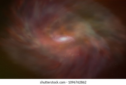 Dark Orange vector cover with astronomical stars. Blurred decorative design in simple style with galaxy stars. Best design for your ad, poster, banner.