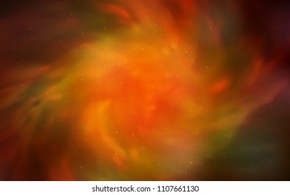 Dark Orange vector cover with astronomical stars. Modern abstract illustration with Big Dipper stars. Pattern for astronomy websites.