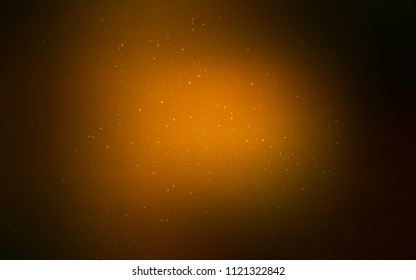 Dark Orange vector cover with astronomical stars. Blurred decorative design in simple style with galaxy stars. Best design for your ad, poster, banner.
