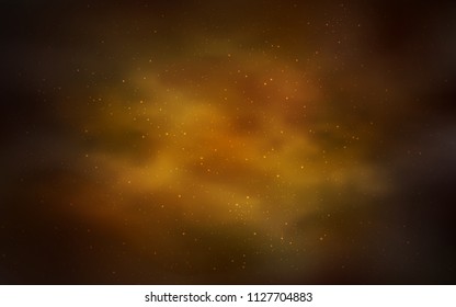 Dark Orange vector cover with astronomical stars. Modern abstract illustration with Big Dipper stars. Pattern for astrology websites.
