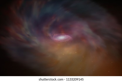 Dark Orange vector cover with astronomical stars. Space stars on blurred abstract background with gradient. Pattern for astrology websites.