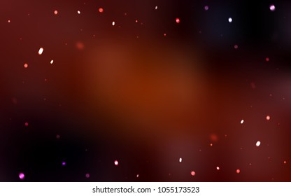 Dark Orange vector cover with beautiful snowflakes. Shining colored illustration with snow in christmas style. The pattern can be used for new year leaflets.