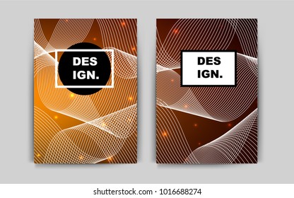 Dark Orange vector cover for Envelopes. Abstract booklet on colored background with gradient. Pattern for ads, leaflets, labels of your business.