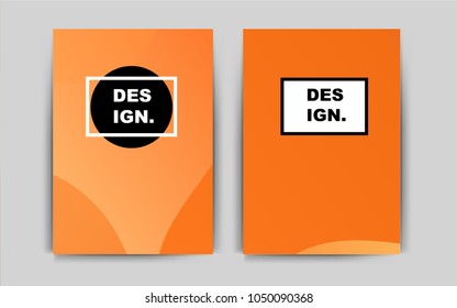 Dark Orange vector cover for Envelopes. Glitter abstract design concept with text box. Completely new template for your brand book.