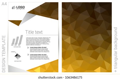 Dark Orange vector  cover for Envelopes. Booklet with textbox on colorful abstract background. Beautiful design for cover of notepads.
