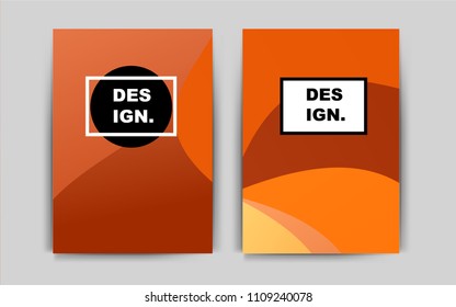 Dark Orange vector cover for Envelopes. Web interface on abstract background with colorful gradient. New design for a poster, banner of your website.