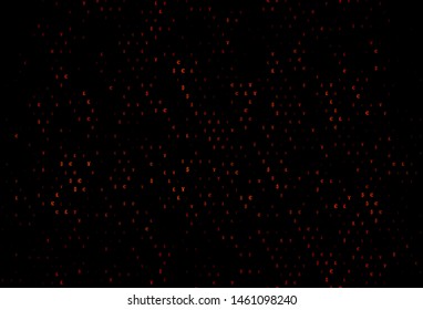 Dark Orange vector cover with EUR, JPY, GBP signs. Blurred design in with symbols of EUR, JPY, GBP. The pattern can be used as ads, poster, banner for payments.