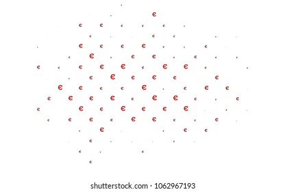 Dark Orange vector cover with financial symbols. Modern abstract illustration with symbols of digital money. Template can be used as a background for ads of markets, loans.