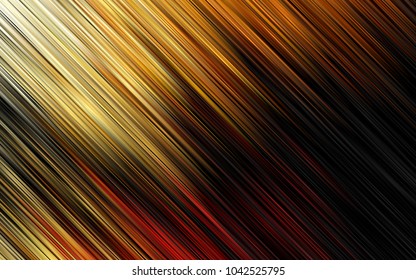 Dark Orange vector cover with long lines. Lines on blurred abstract background with gradient. Best design for your ad, poster, banner.