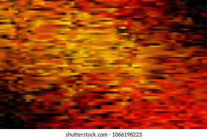 Dark Orange vector cover with long lines. Shining colored illustration with narrow lines. The pattern can be used for busines ad, booklets, leaflets