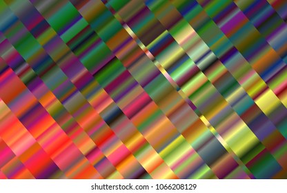 Dark Orange vector cover with long lines. Shining colored illustration with narrow lines. The template can be used as a background.