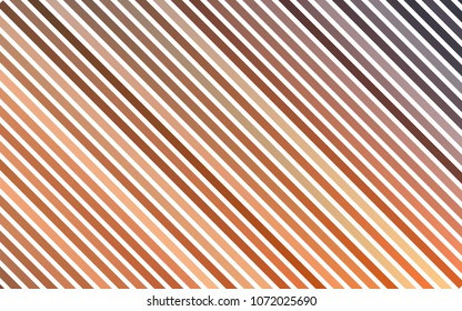 Dark Orange vector cover with long lines. Blurred decorative design in simple style with lines. Best design for your ad, poster, banner.