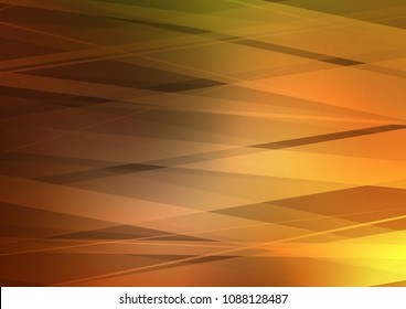 Dark Orange vector cover with long lines. Lines on blurred abstract background with gradient. Smart design for your business advert.