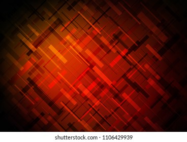 Dark Orange vector cover with long lines. Blurred decorative design in simple style with lines. The template can be used as a background.