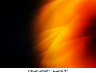 Dark Orange vector cover with long lines. Modern geometrical abstract illustration with staves. Smart design for your business advert.