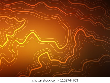 Dark Orange vector cover with long lines. Modern geometrical abstract illustration with staves. Best design for your ad, poster, banner.