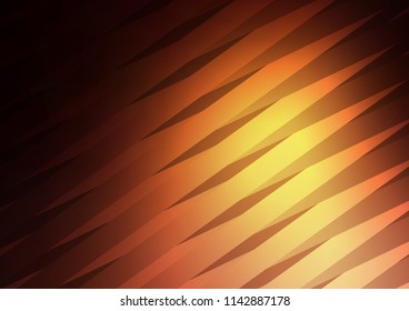 Dark Orange vector cover with long lines. Modern geometrical abstract illustration with staves. Best design for your ad, poster, banner.