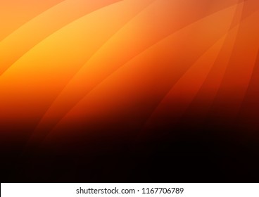 Dark Orange vector cover with long lines. Modern geometrical abstract illustration with staves. The pattern can be used as ads, poster, banner for commercial.
