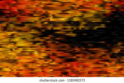 Dark Orange vector cover with long lines. Shining colored illustration with narrow lines. The pattern can be used for websites.