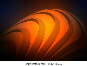 Dark Orange vector cover with long lines. Shining colored illustration with narrow lines. The pattern can be used for busines ad, booklets, leaflets