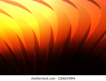 Dark Orange vector cover with long lines. Blurred decorative design in simple style with lines. Best design for your ad, poster, banner.