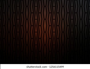 Dark Orange vector cover with long lines. Modern geometrical abstract illustration with staves. Best design for your ad, poster, banner.