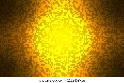 Dark Orange vector cover in polygonal style. Triangles on abstract background with colorful gradient. Pattern for busines ad, booklets, leaflets