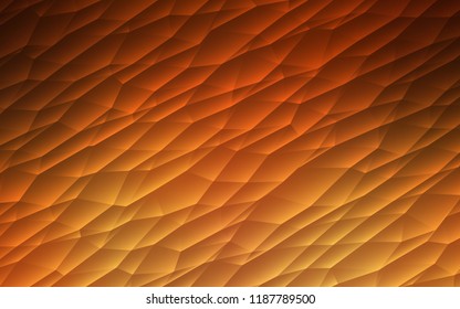 Dark Orange vector cover in polygonal style. Illustration with set of colorful triangles. The template can be used as a background.