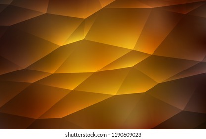 Dark Orange vector cover in polygonal style. Abstract gradient illustration with triangles. The template can be used as a background.