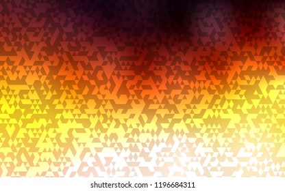 Dark Orange vector cover in polygonal style. Beautiful illustration with triangles in nature style. Pattern can be used for websites.