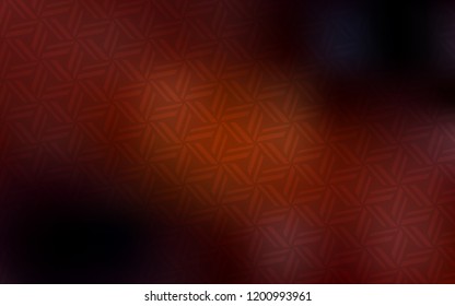 Dark Orange vector cover with polygonal style. Abstract gradient illustration with triangles. Pattern for commercials.