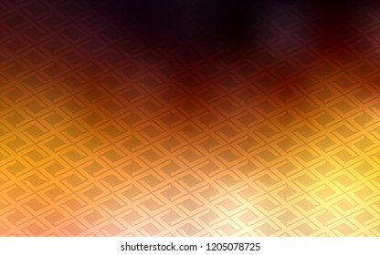Dark Orange vector cover in polygonal style. Decorative design in abstract style with rectangles. Pattern can be used for websites.